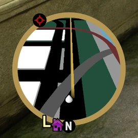 GPS waypoint in Grand Theft Auto III - The Definitive Edition. (Colour blind GPS waypoint)