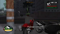 CJ collects second package.