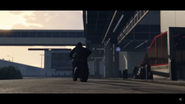 Solomun rides away on the Akuma.
