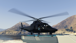 Getting into the chopper.