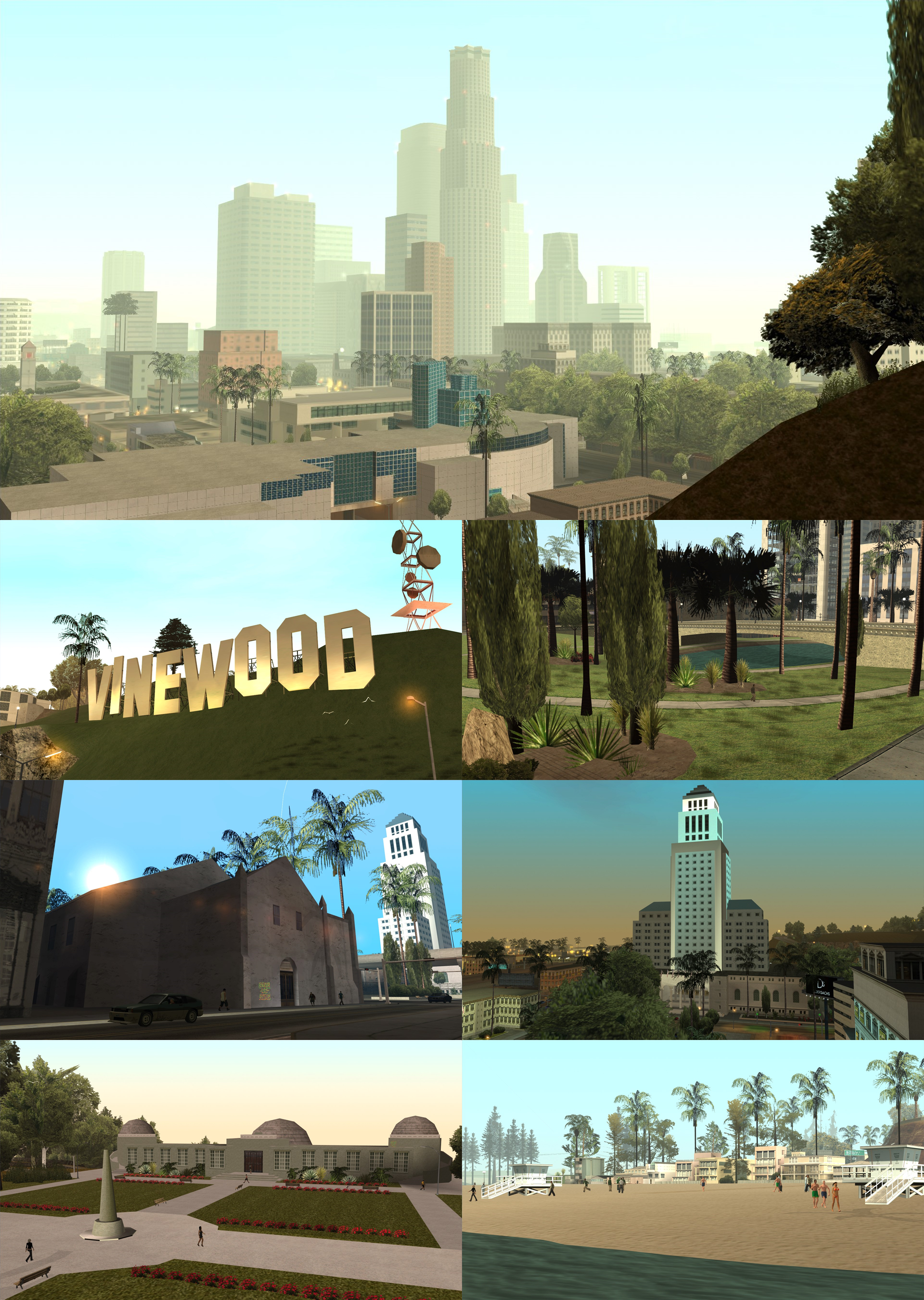 GTA 5 LOS SANTOS PLACES VS REAL LIFE LOS ANGELES PLACES (VERY