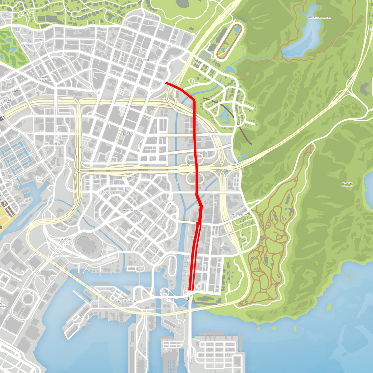 Ridge map of Los Santos (GTA V) - Maps on the Web