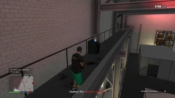 Destroyed a security control box.