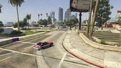 Turning right past the Mirror Park Plaza and continuing on 