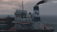 Superstructure, Smokestack, Lifeboat.