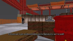 Toni receives a phone call from Donald, who informs him that Miles O'Donovan has evidence connecting him to Salvatore Leone.