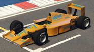 A PR4 with an Atomic Racing livery in Grand Theft Auto Online. (Rear quarter view)