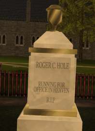 Hole's grave in the Liberty City Cemetery.