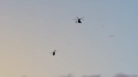 Backup helicopter pilot spawns outside the Buzzard.