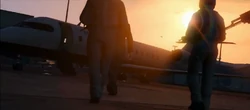 approaching the Miljet, as seen in the  trailer