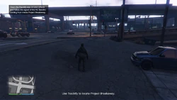 Open the Trackify app on your phone and follow the signal of the RC Bandito coming from inside Project Breakaway.