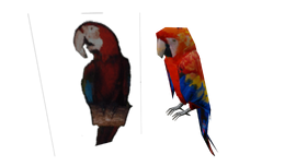 Unused csparrot (left) and in-game cutscene cstony_x (right).