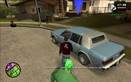 After recruiting Grove Street members, CJ must get into Sweet's Greenwood and take the crew to the cemetery.