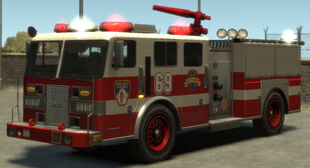 FDLC Fire Truck in GTA IV (Rear quarter view).