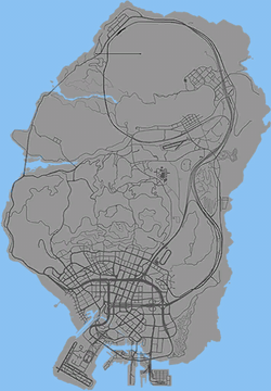 Recreated the San Andreas map with modern Los Santos (GTA V map