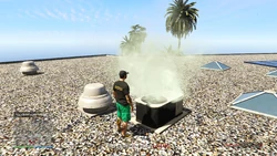 Placed a gas canister