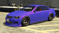 A modified Sentinel XS in enhanced edition of GTA V. (rear quarter view)