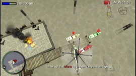 The traitors is trying to escape by boat.