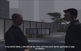 Kenji tells Claude of a person he is indebted to, but has never had the chance to repay the debt.