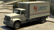 A Liberty State Delivery Yankee in Grand Theft Auto IV. (Rear quarter view)