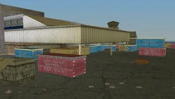 Shipping containers at the 