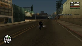 CJ waiting for the reporter outside the station.