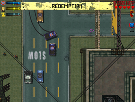 Arriving at the barricaded road in Redemption.