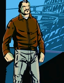 Artwork of Miguel in Grand Theft Auto III.