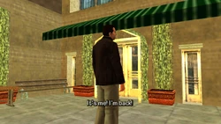 Toni arrives at his mother's restaurant looking for her.