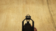 Down the sights.
