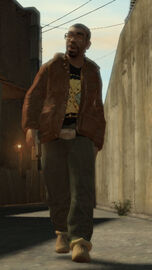 Full-body shot of Jacob, during Jamaican Heat.