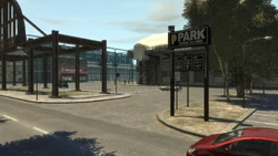 The Golden Pier car park.