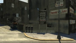 The Delaware Avenue car park.