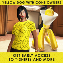 Players who own the "Yellow Dog with a Cone" decoration get early access to select clothing items.