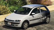 An Asbo with a Full O' Sprunk livery in Grand Theft Auto Online. (Rear quarter view)