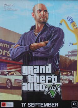 Grand Theft Auto V Poster 2 Sided GTA Franklin Clinton Officer Vasquez  Lacey Jon