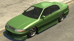 A Feroci with front, side and rear bumper/skirt extensions and a twin exhaust in 