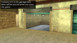 Introducing the safehouse garage to store Toni's cars.