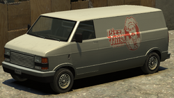 A Pizza This... Pony in Grand Theft Auto IV. (Rear quarter view)