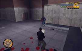 Claude killing one of the triad gangsters that tried to ambush him.