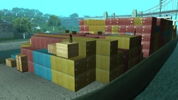 Blank shipping containers on the 