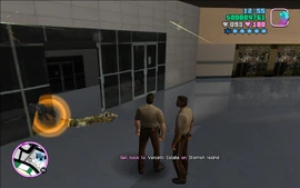 After the cafe explodes, Tommy and Lance need to get back to the mansion as quick as possible.