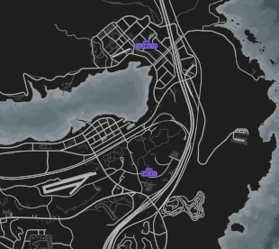 Parked locations of Hold the Wheel target vehicles (Blaine County).