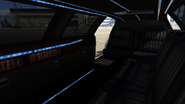 Interior of the passenger compartment in GTA V{{'}}s Stretch.