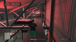 The hangar is in lockdown. Destroy the conrol boxes to disable the security measures and unlock the hangar door.