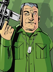 Game art of "Phil The One Armed Bandit" from Grand Theft Auto III.