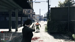 Killing one of the four joyriders.