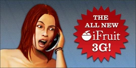 An iFruit 3G Advertisement on banditmagazine.net in The Lost and Damned.