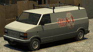 A Pony with roof racks in Grand Theft Auto IV. (Rear quarter view)