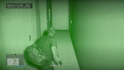 Bypass the control panel with the retina scan to unlock the vault doors